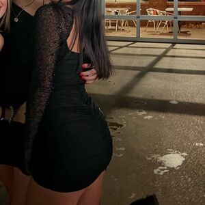 Oh Polly black sequence dress